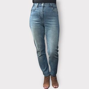 Reformation Liza Ultra High Rise Straight Jeans Malta Wash | Size 25